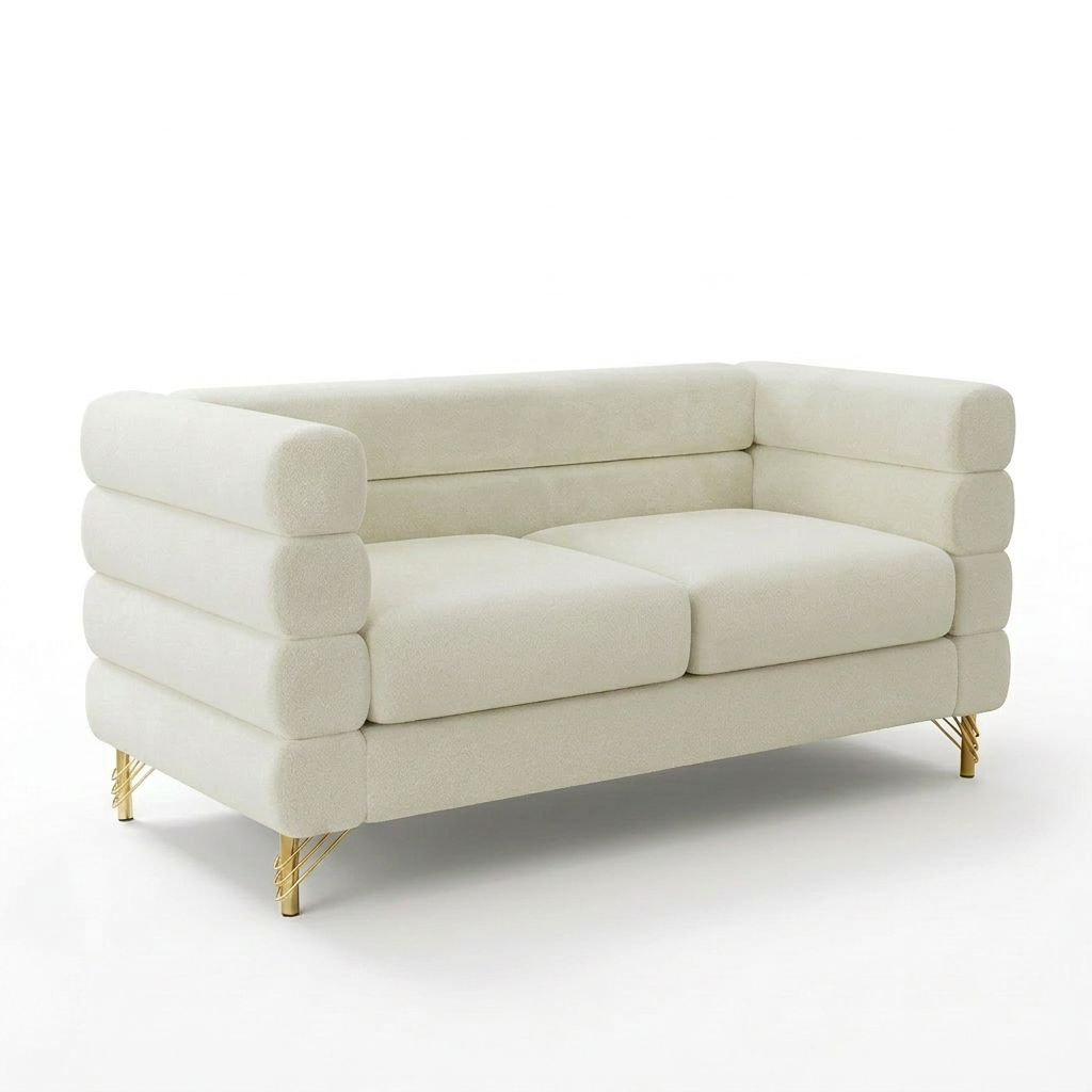 Rent Ivory White Velvet Sofa (59") for your event