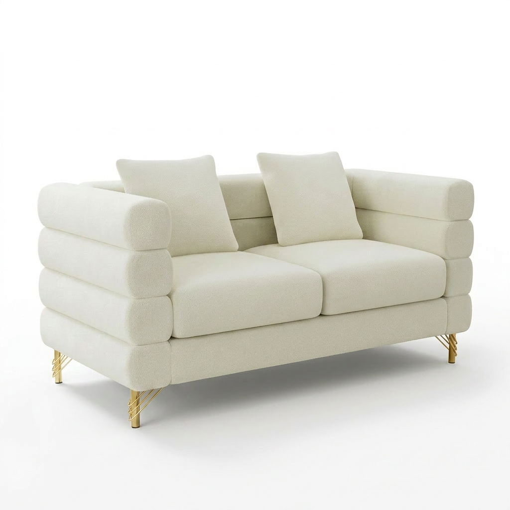 Rent Ivory White Velvet Sofa (59") for your event